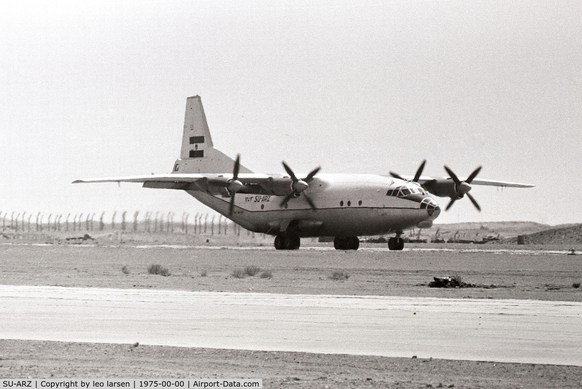 SU-ARZ, 1972 Antonov An-12BP C/N 83 02, Egypt 1975