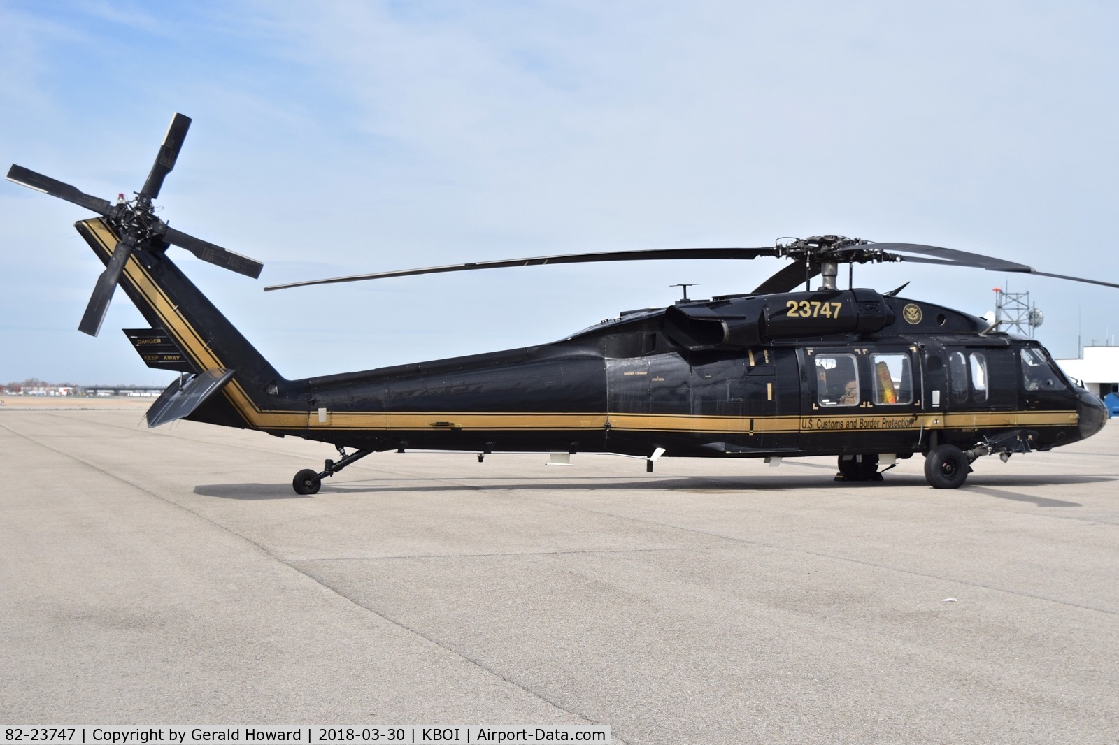 82-23747, Sikorsky UH-60A Black Hawk C/N 70.570, Parked on the north GA ramp.