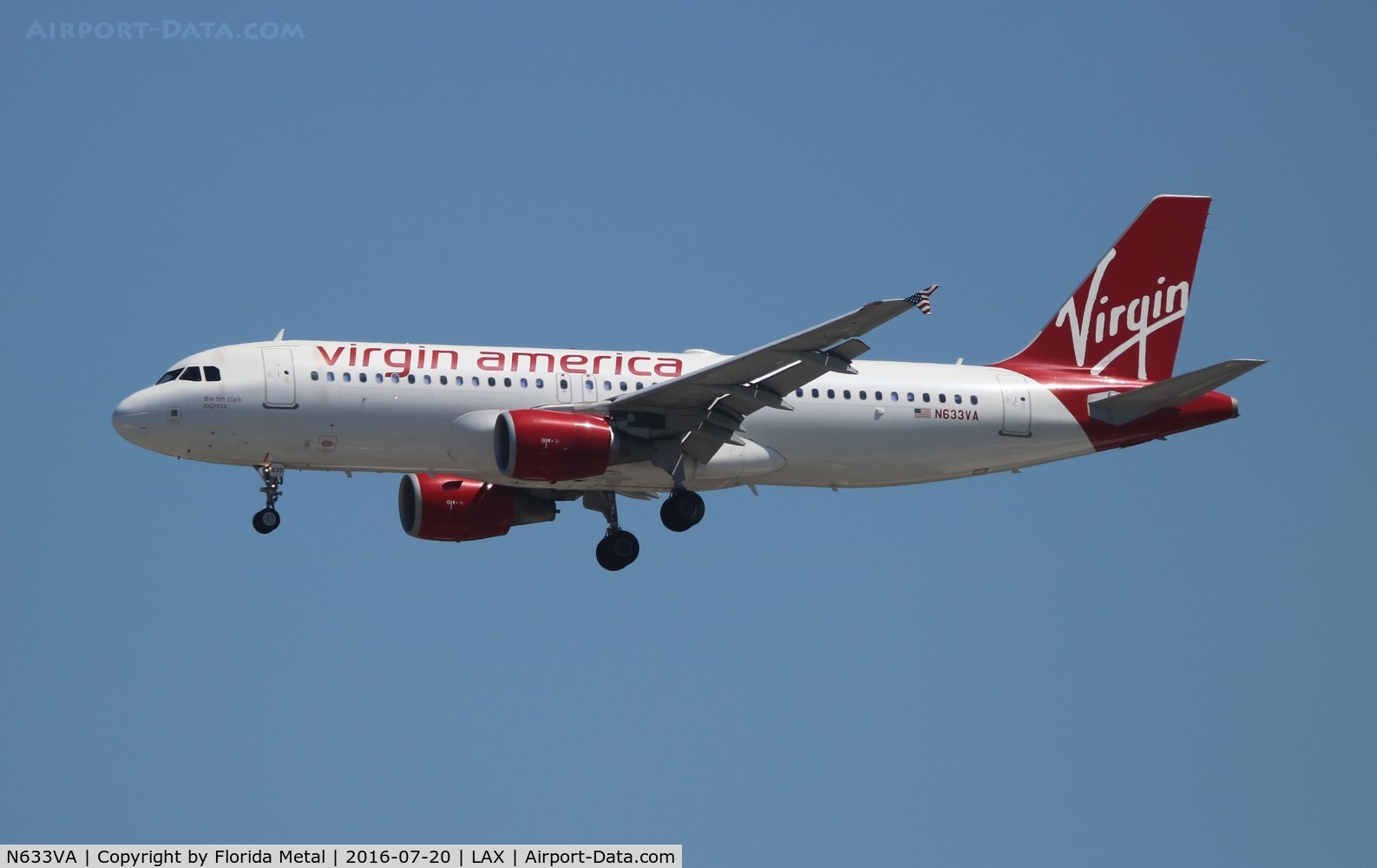 N633VA, 2007 Airbus A320-214 C/N 3230, Virgin America