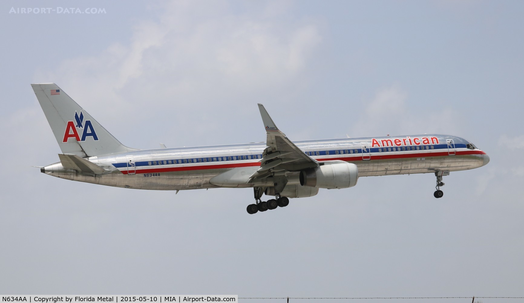 N634AA, 1990 Boeing 757-223 C/N 24592, American