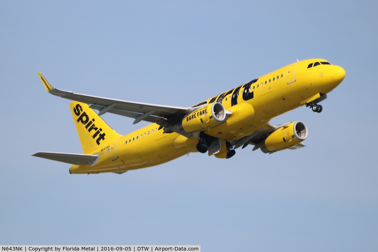 N643NK, 2015 Airbus A320-232 C/N 6616, Spirit