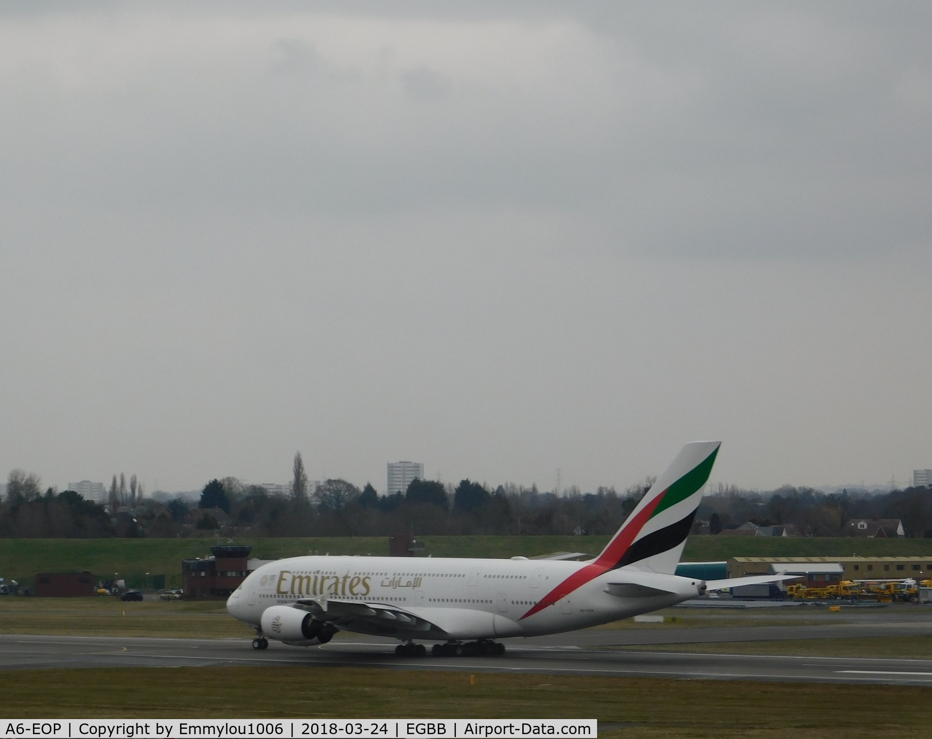 A6-EOP, 2015 Airbus A380-861 C/N 200, from freeport car park