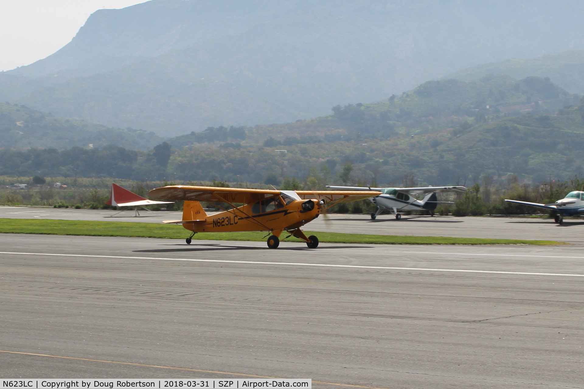 N623LC, 2006 American Legend AL3C-100 C/N AL-1024, 2006 American Legend Aircraft LEGEND AL3C-100 CUB, S-LSA open cowl version, Continental O-200 100 Hp, Alaska re-visitor, landing roll Rwy 22