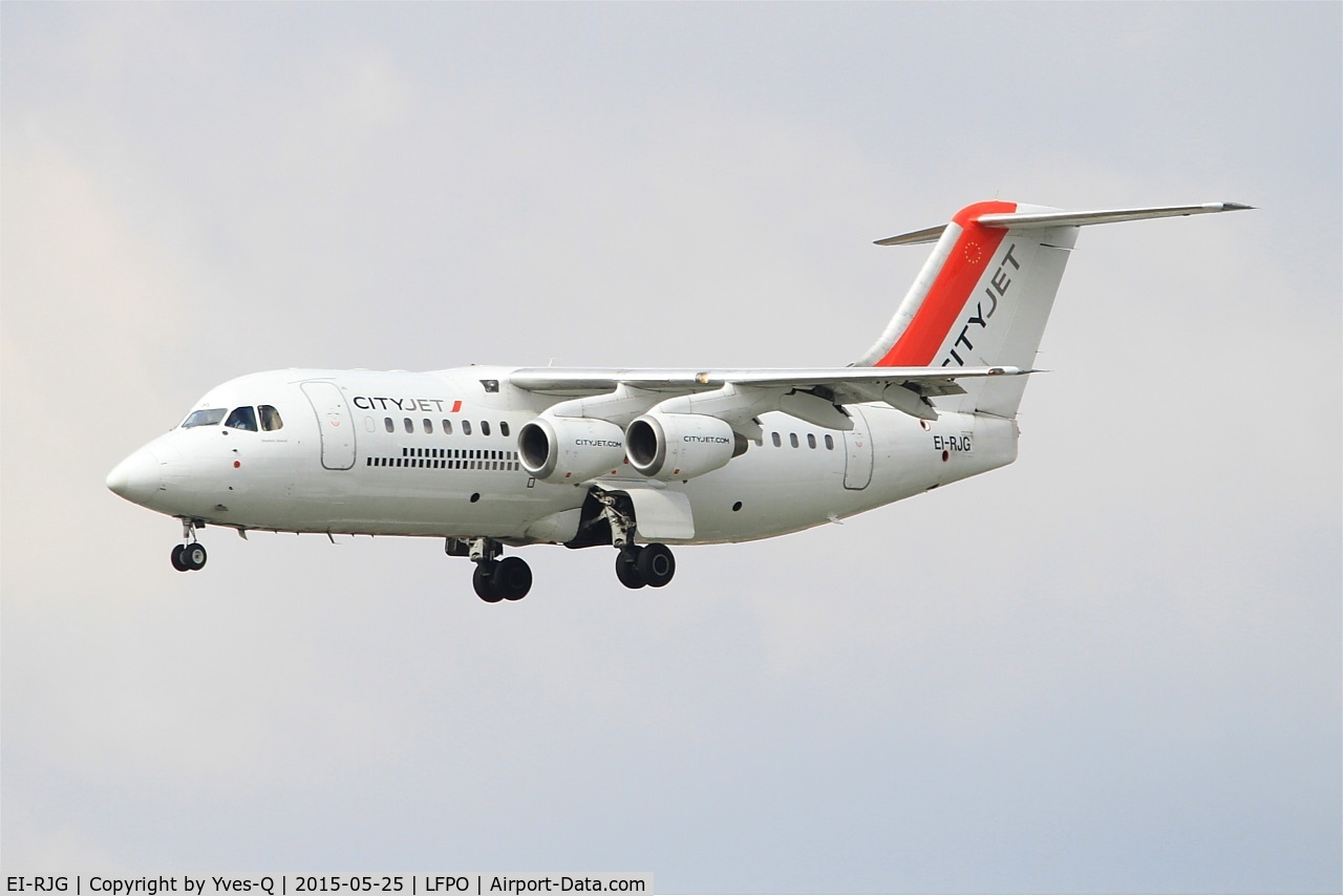 EI-RJG, 1999 British Aerospace Avro 146-RJ85A C/N E2344, British Aerospace RJ-85A, On final rwy 26, Paris Orly Airport (LFPO-ORY)