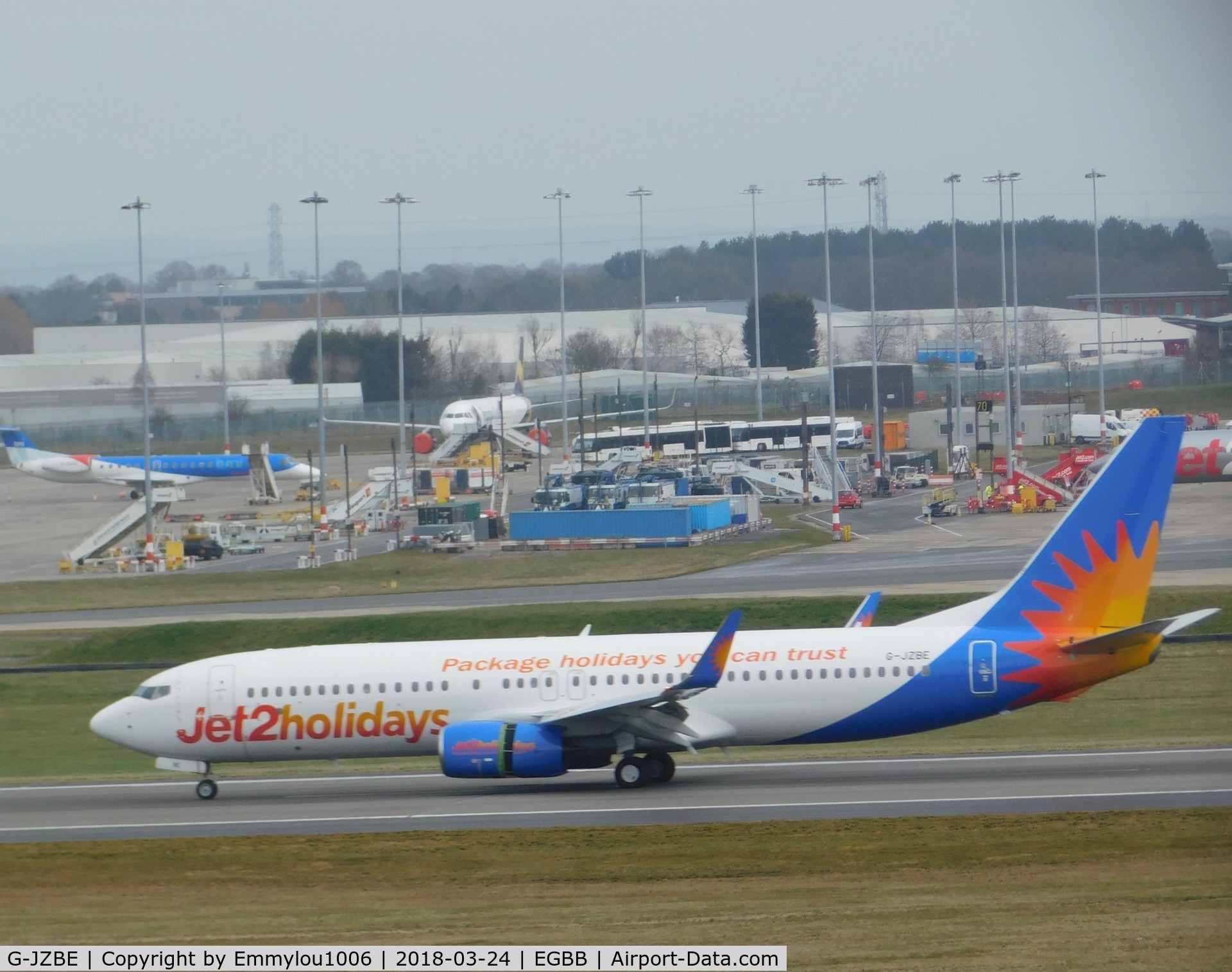 G-JZBE, 2017 Boeing 737-8MG C/N 63161, from freeport car park