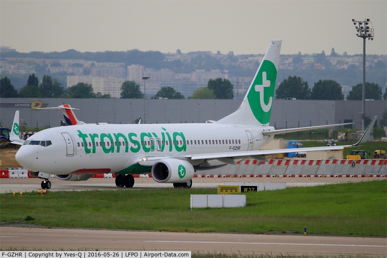 F-GZHR, 2015 Boeing 737-8K2 C/N 43913, Boeing 737-8K2, Taxiing to holding point rwy 08, Paris-Orly airport (LFPO-ORY)
