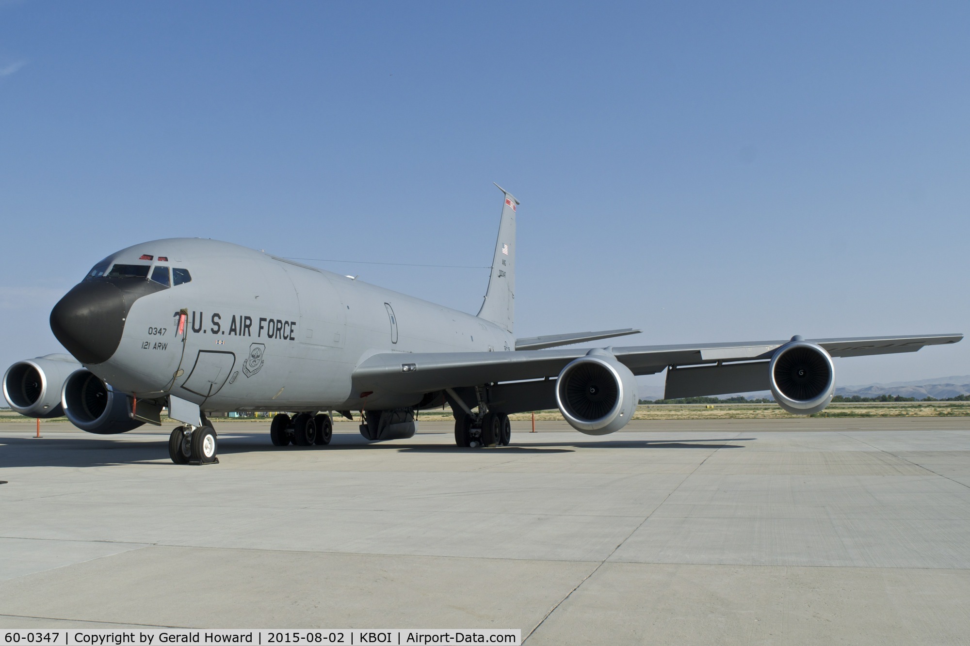 60-0347, 1960 Boeing KC-135R Stratotanker C/N 18122, Parked on the south GA ramp. 121 ARW, Ohio ANG.