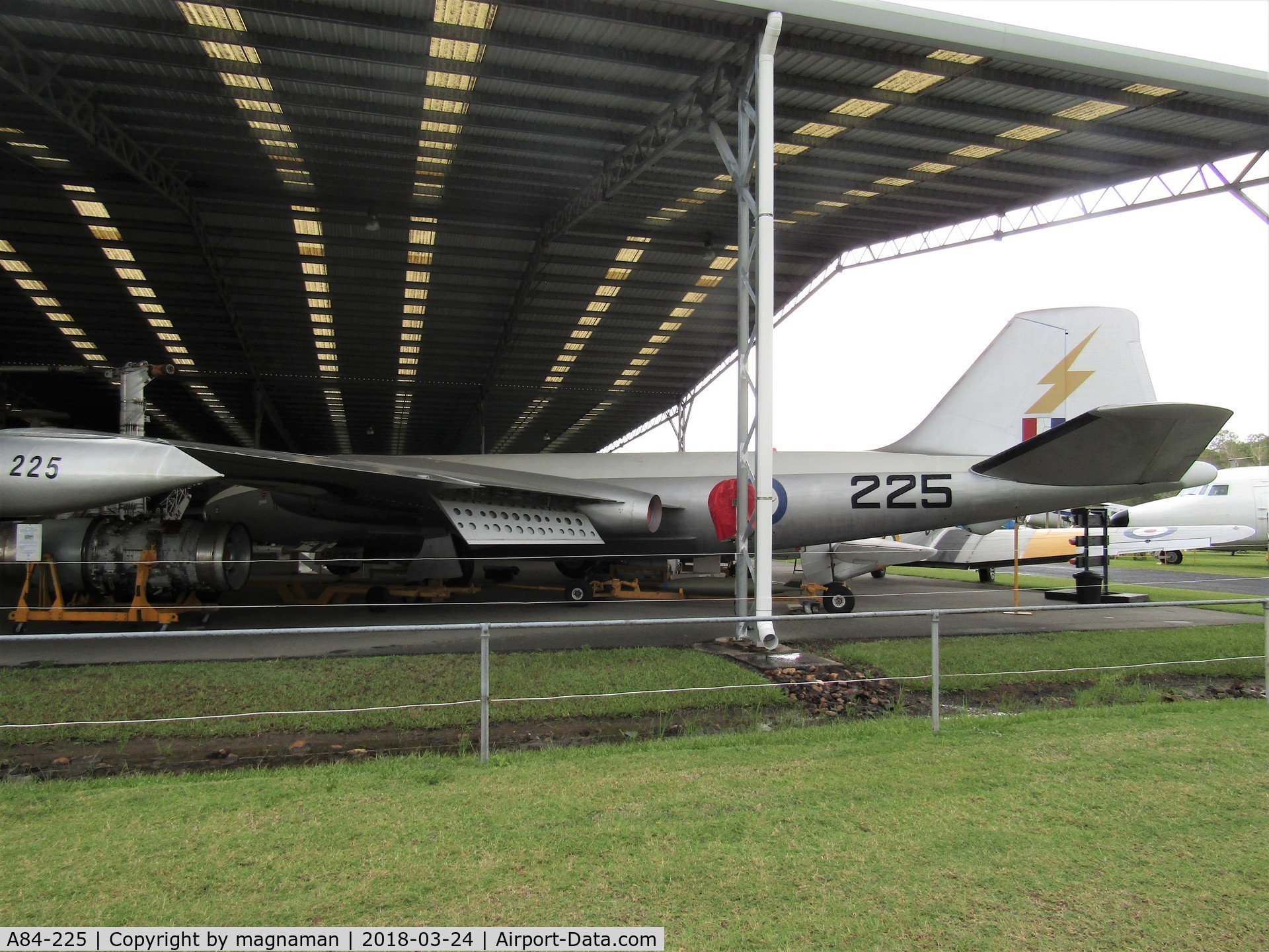 A84-225, 1955 English Electric Canberra B.20 C/N 25, Grey day at Museum