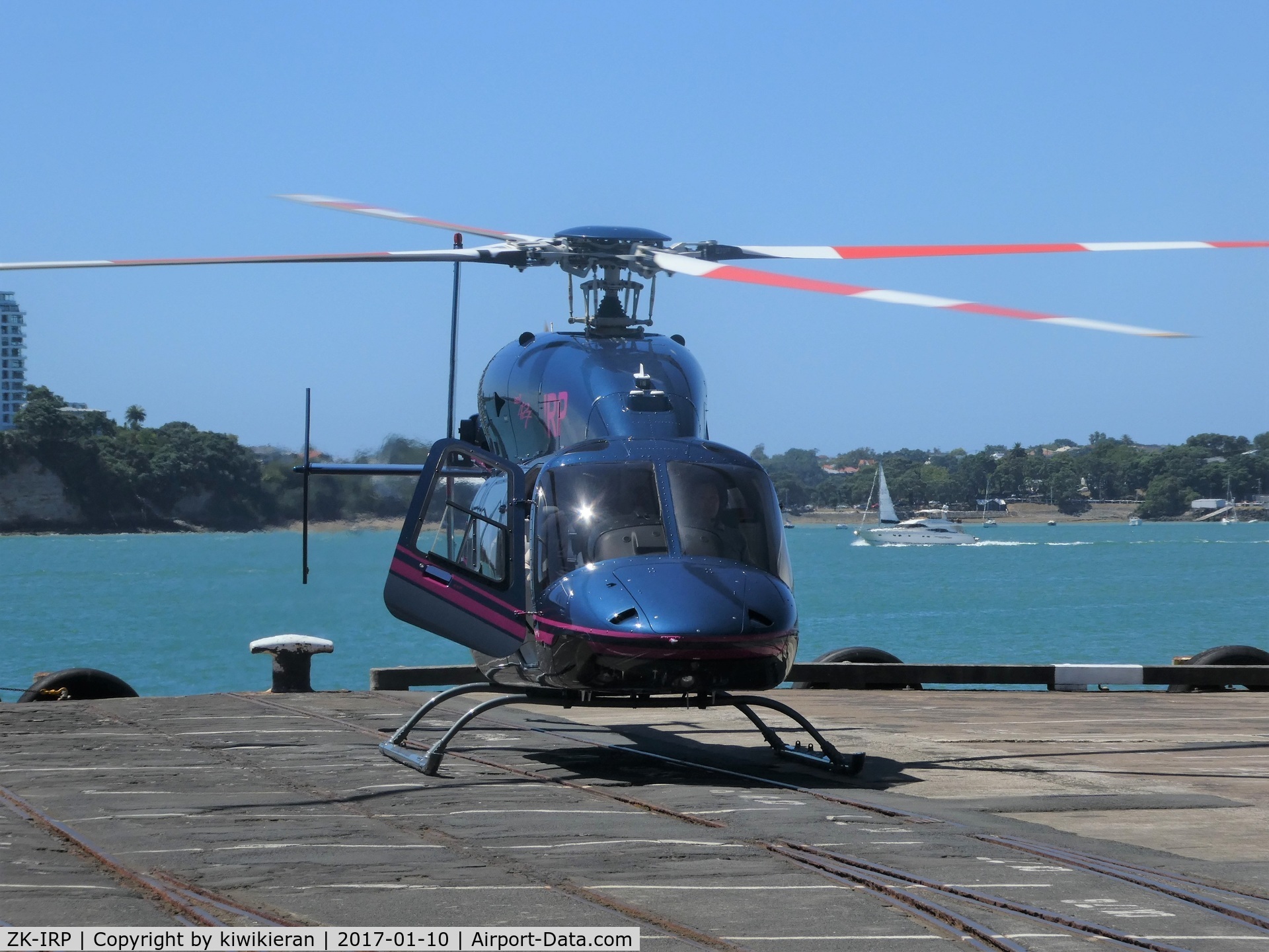 ZK-IRP, Bell 427 C/N 56078, At Seeport