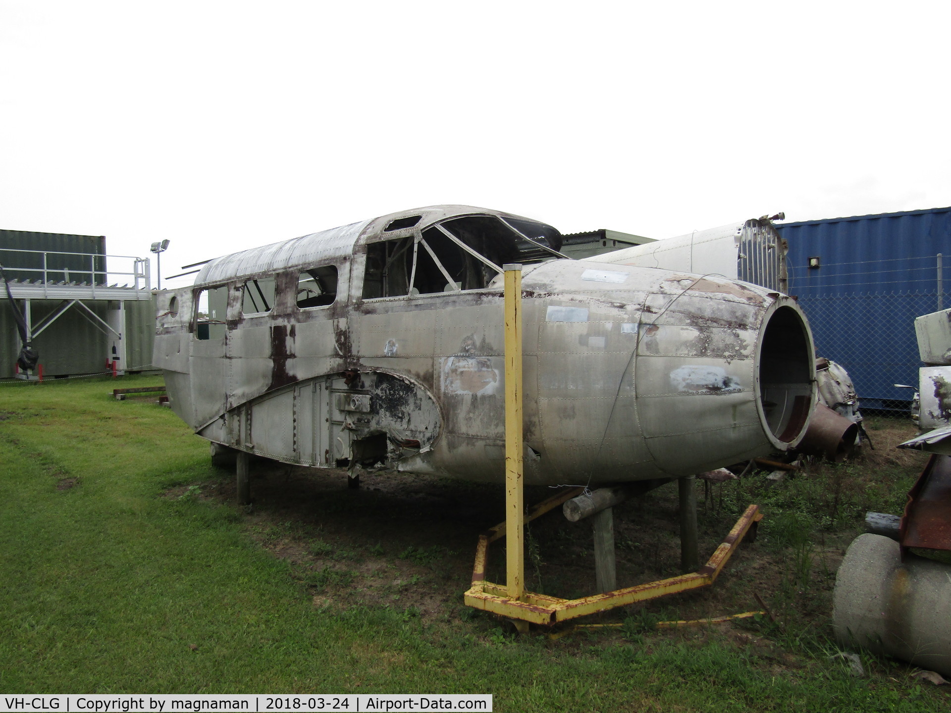 VH-CLG, 1942 Beech C-18S C/N 4213, Not in a great state now at Caloundra Museum