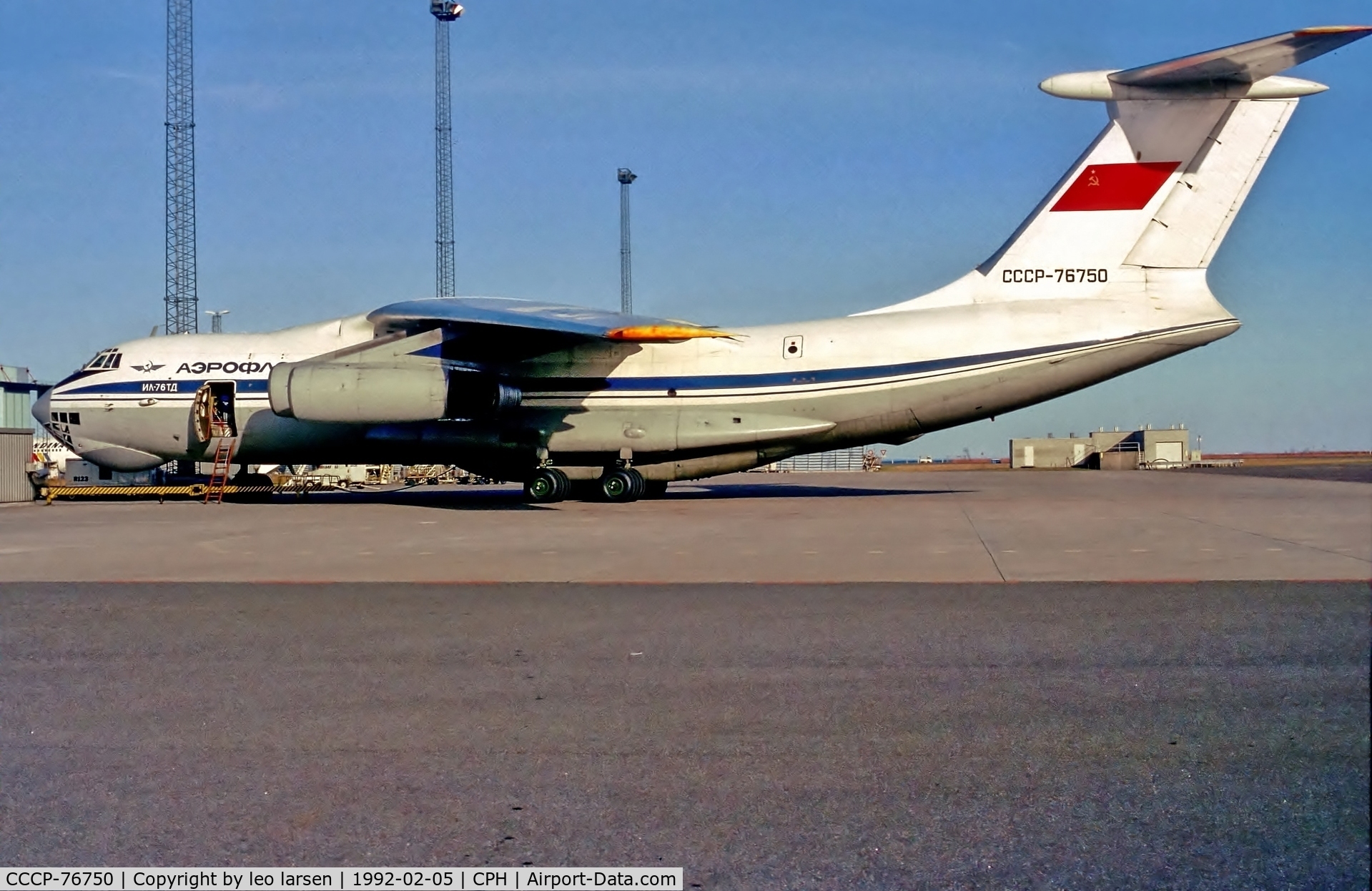 CCCP-76750, 1988 Ilyushin Il-76TD C/N 0083485561, Copenhagen 5.2.1992