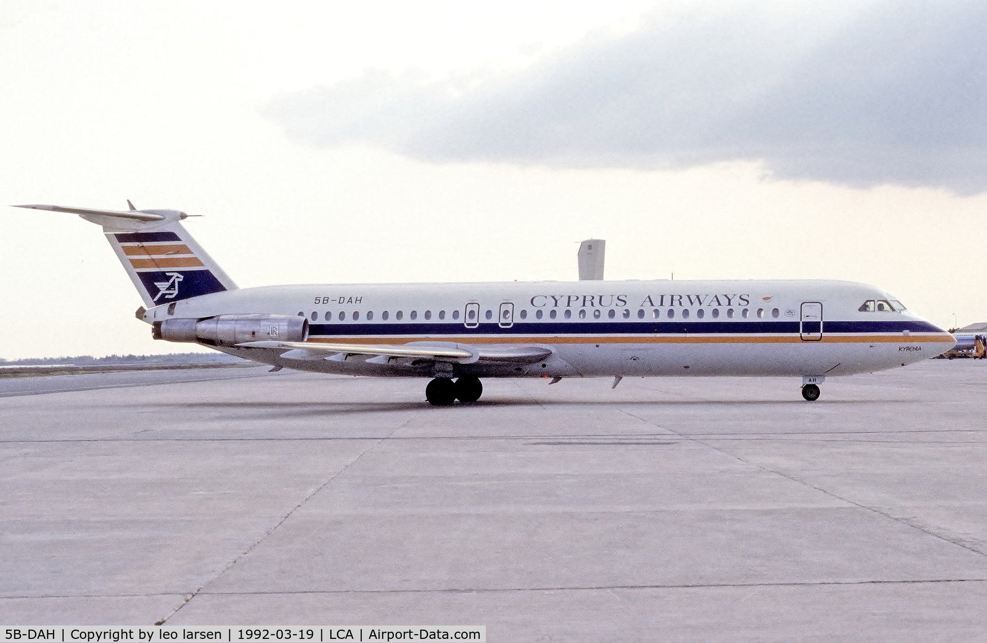 5B-DAH, 1978 BAC 111-537GF One-Eleven C/N BAC.258, Larnaca Cyprus 19.3.1992
