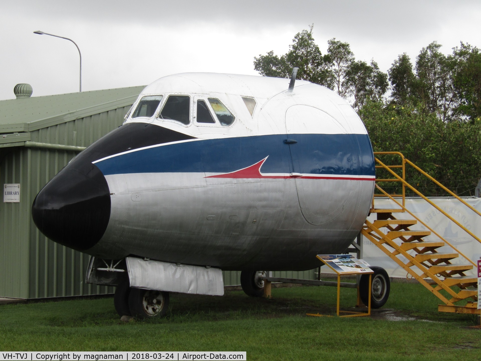 VH-TVJ, 1956 Vickers Viscount 756D C/N 148, At caloundra musuem