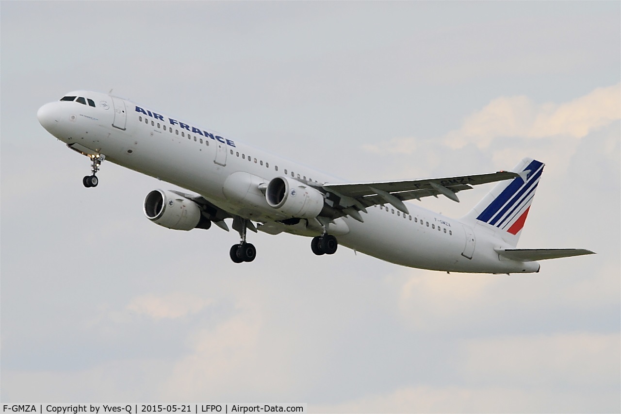 F-GMZA, 1994 Airbus A321-111 C/N 498, Airbus A321-111, Take off rwy 24, Bordeaux-Mérignac airport (LFBD-BOD)