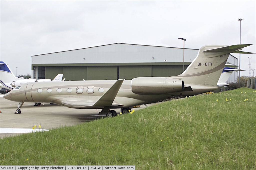 9H-DTY, 2015 Gulfstream Aerospace G650 (G-VI) C/N 6146, At London Luton