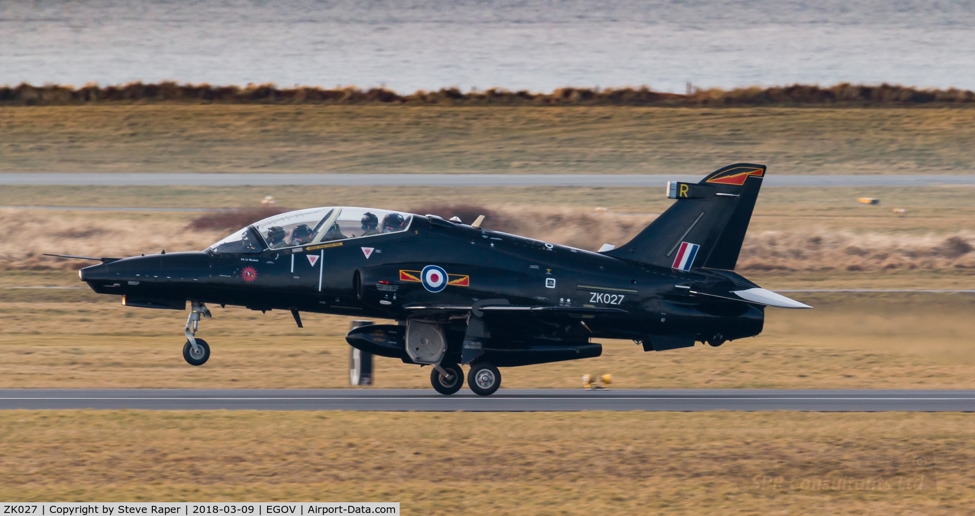 ZK027, 2009 British Aerospace Hawk T2 C/N RT018/1256, Departing RAF Valley for pilot graduation flypast