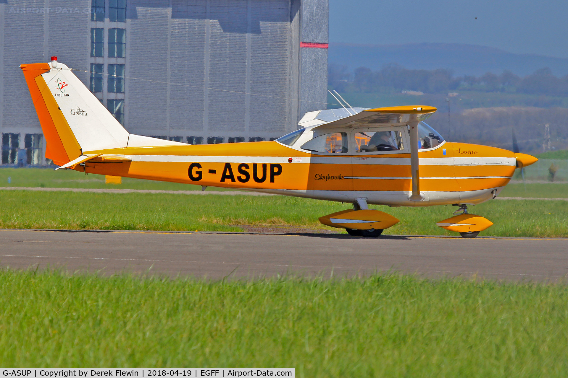 G-ASUP, 1964 Reims F172E Skyhawk C/N 0071, Skyhawk, MOD St Athan based, power checks prior to departing.