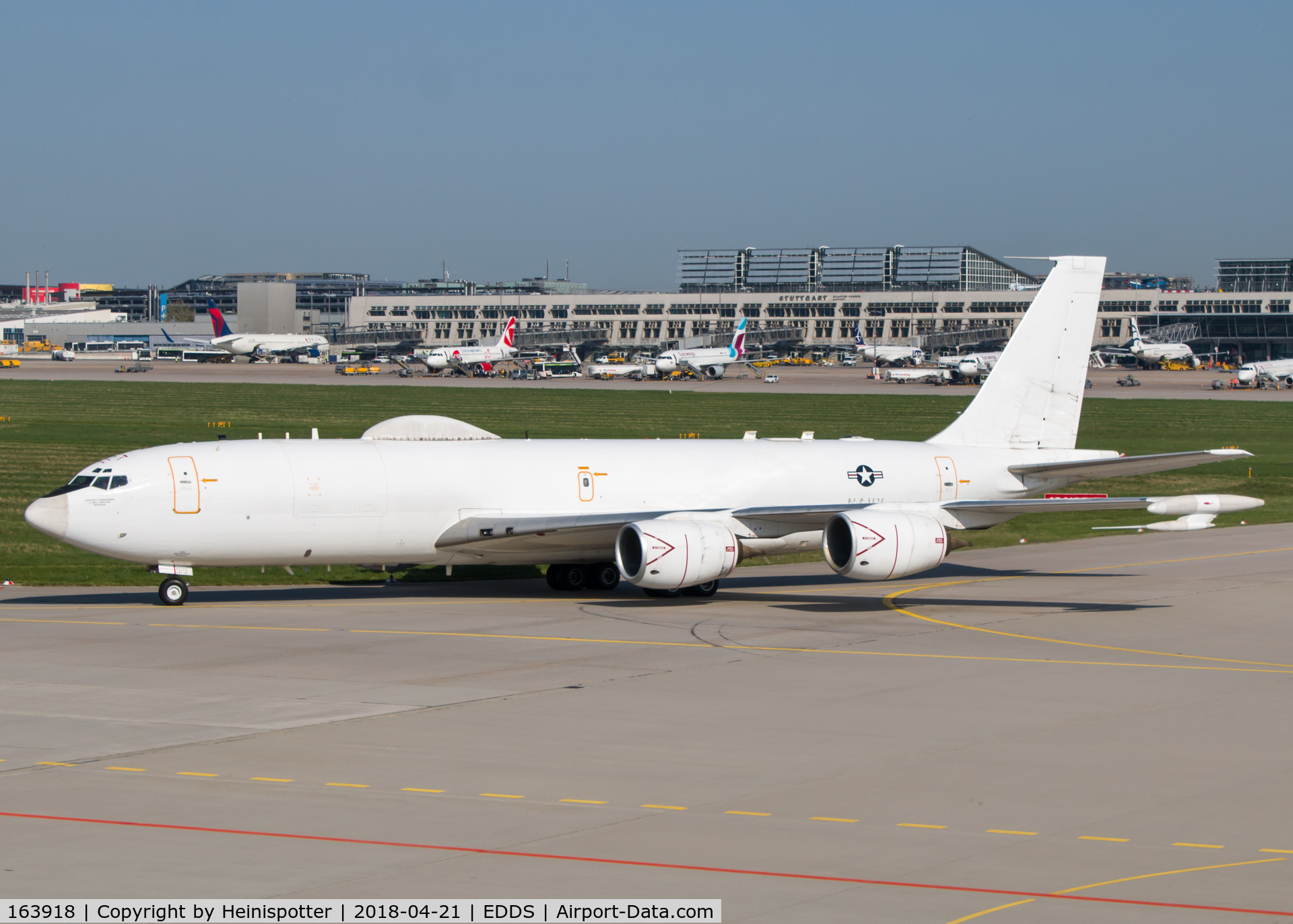 163918, 1988 Boeing E-6B Mercury C/N 23891, 163918 at Stuttgart Airport.