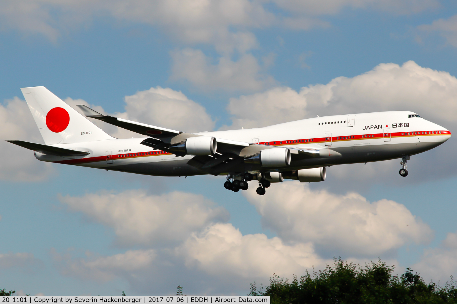 20-1101, 1990 Boeing 747-47C C/N 24730, Landing at HAM because of G20 summit.
