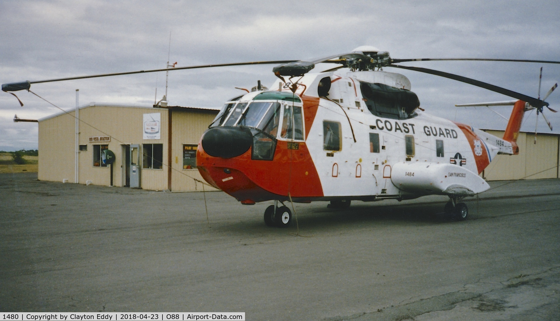 1480, 1961 Sikorsky HH-3F Pelican C/N 61657, Old Rio Vista Airport California 4-89.