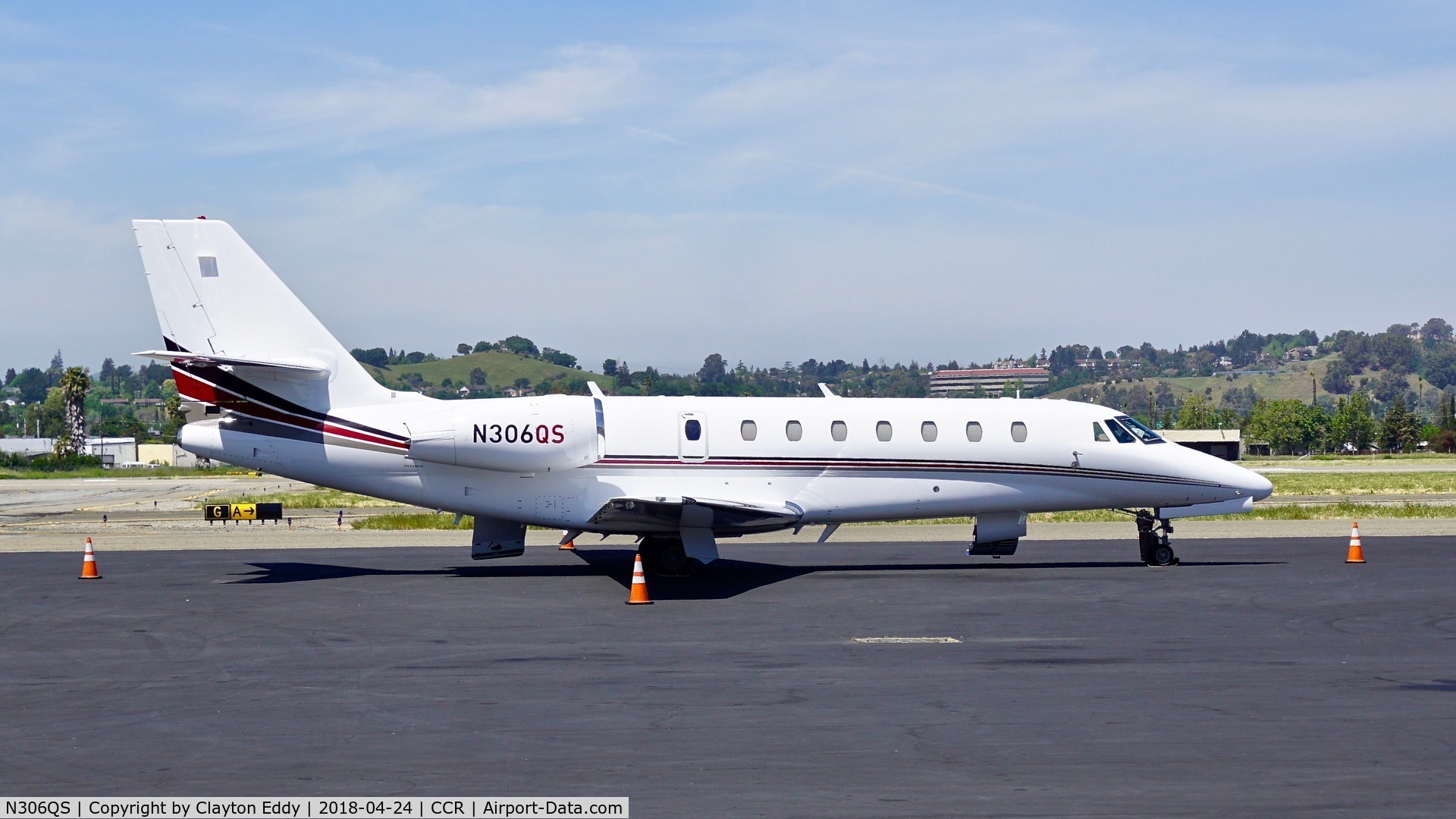 N306QS, 2008 Cessna 680 Citation Sovereign C/N 680-0207, Buchanan Field Concord California 2018.