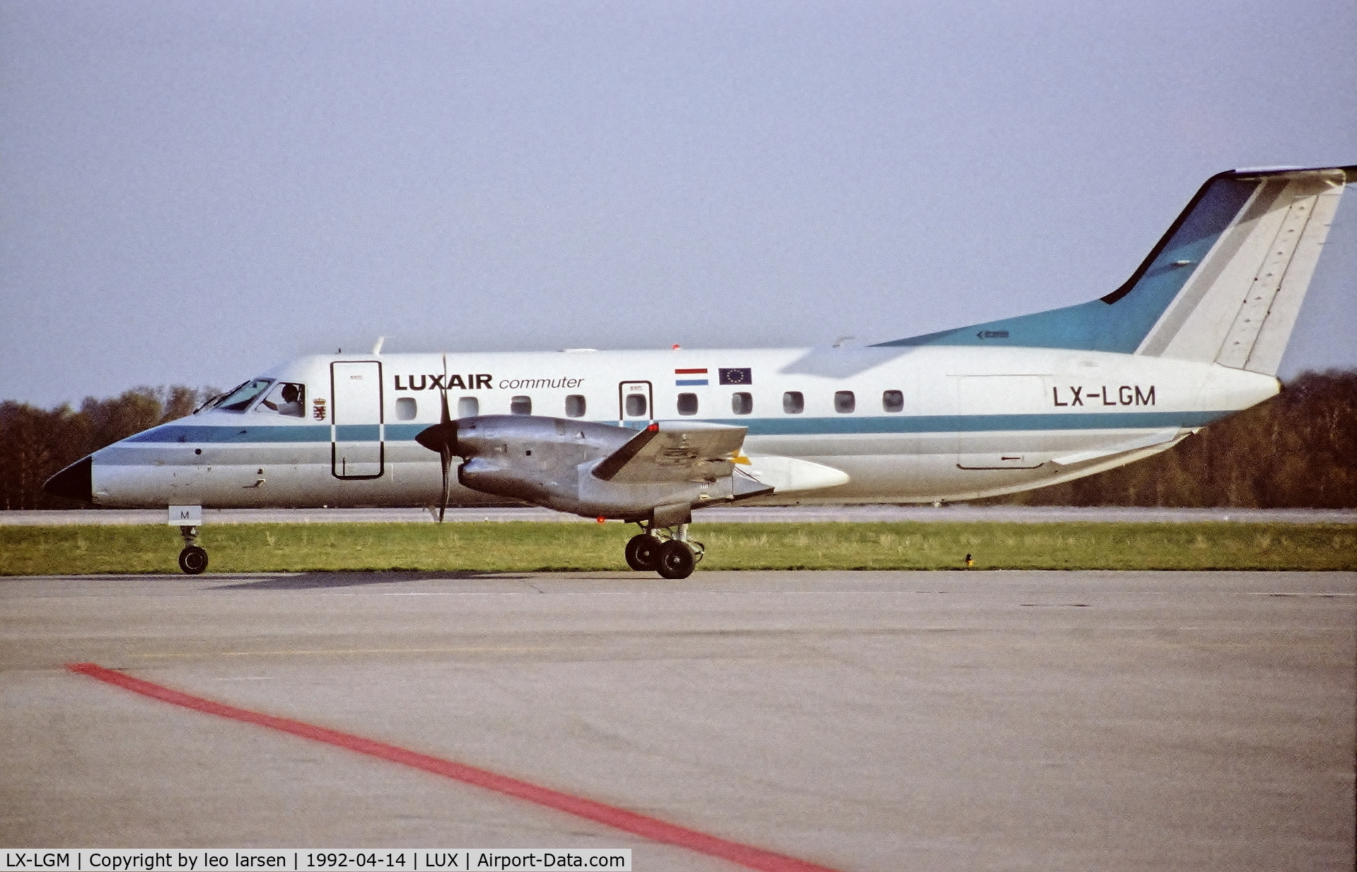 LX-LGM, 1991 Embraer EMB-120RT Brasilia C/N 120244, Luxembourg 14.4.1992