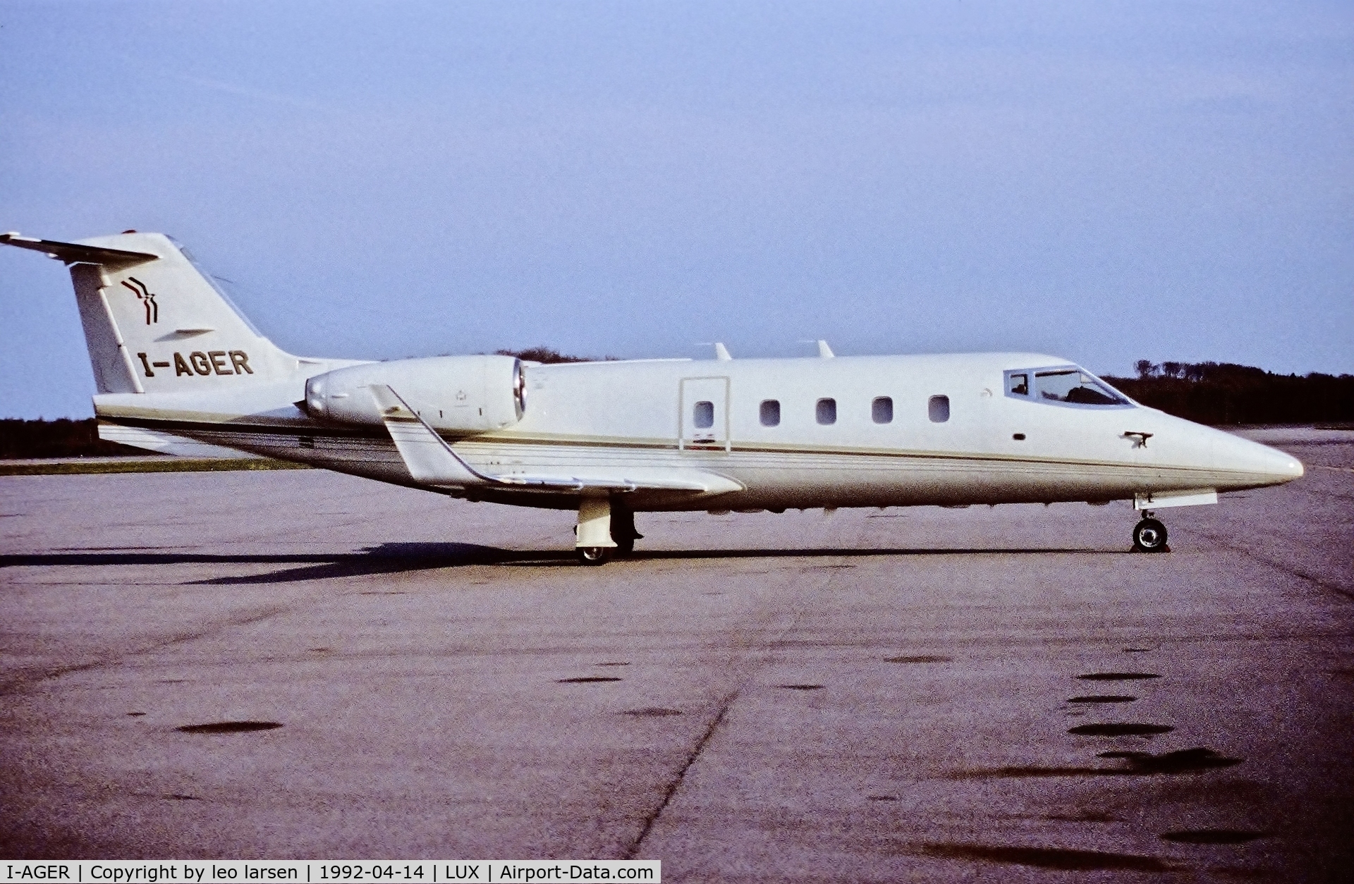 I-AGER, 1982 Learjet 55 C/N 55-045, Luxembourg 14.4.1992