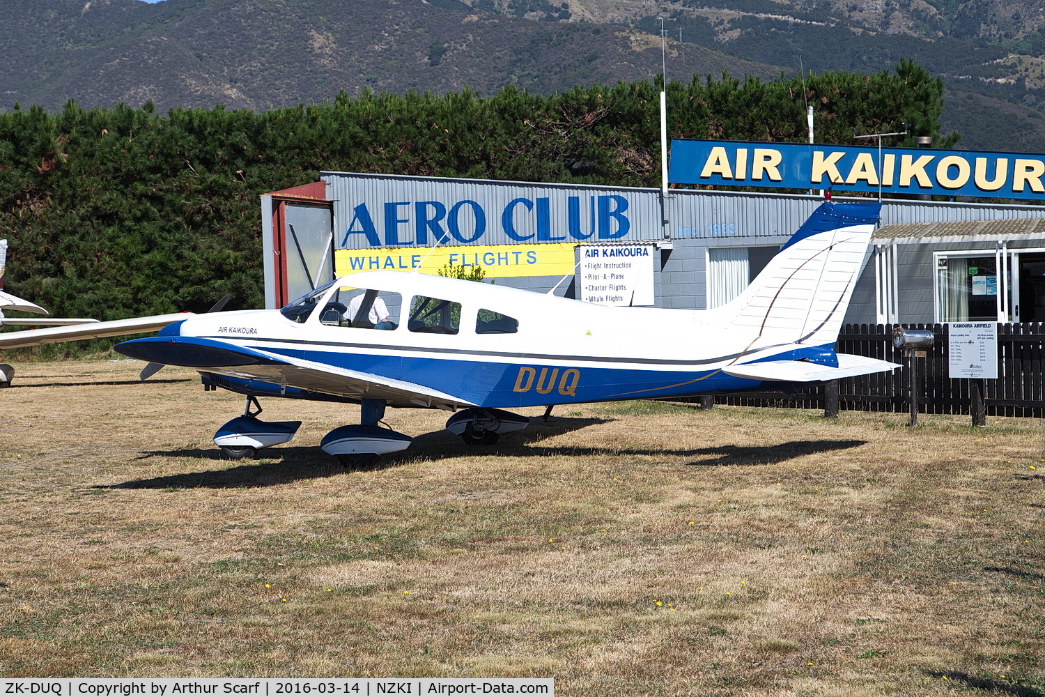ZK-DUQ, Piper PA-28-180 Cherokee C/N 28-7405257, Kaikoura NZ 2016
