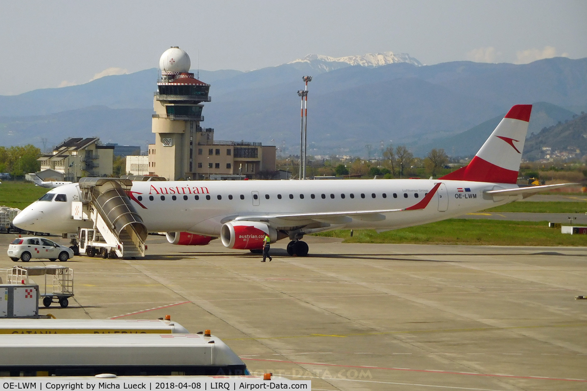 OE-LWM, 2012 Embraer 195LR (ERJ-190-200LR) C/N 19000542, At Firenze