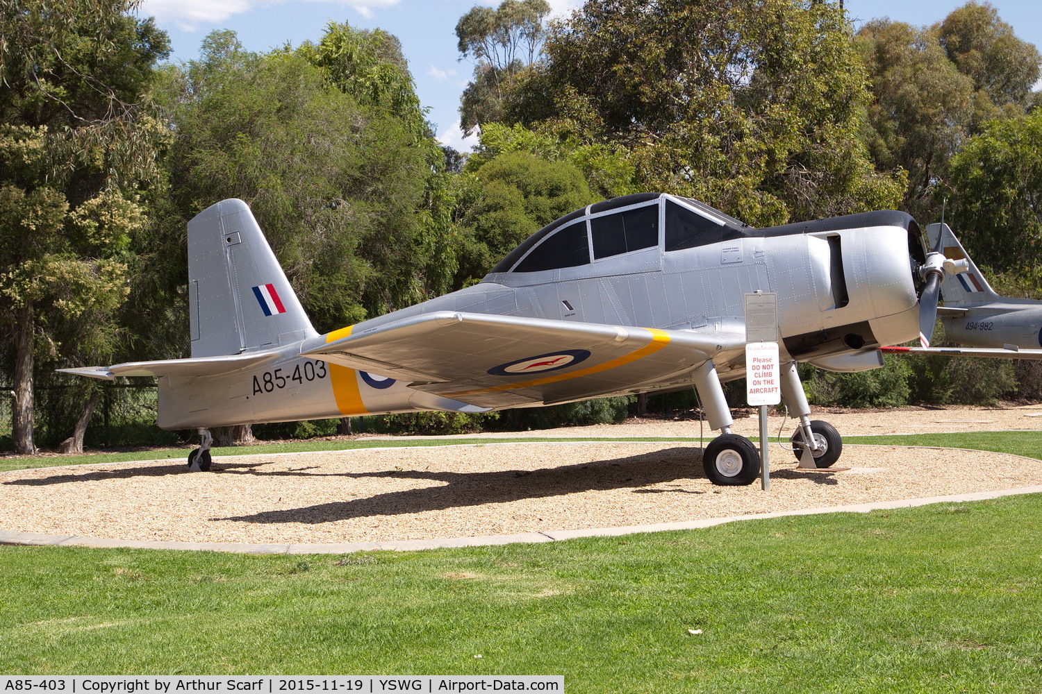 A85-403, 1955 Commonwealth CA-25 Winjeel C/N CA25-03, RAAF Base Wagga Wagga 2015