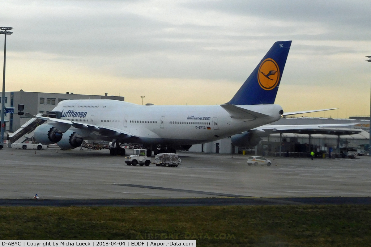 D-ABYC, 2012 Boeing 747-830 C/N 37828, At Frankfurt