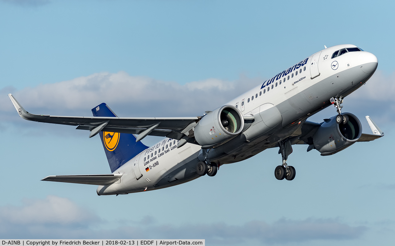 D-AINB, 2016 Airbus A320-271N C/N 6864, departure via RW18