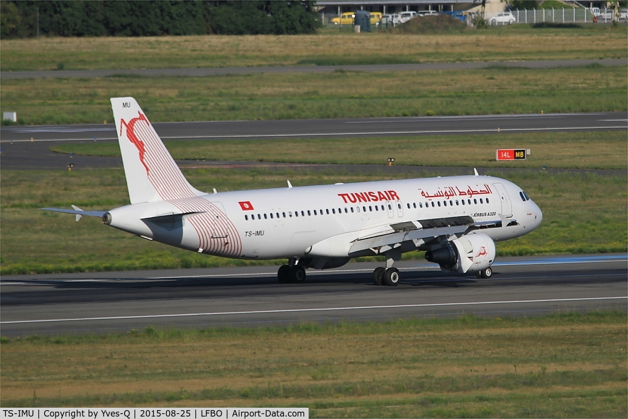 TS-IMU, 2013 Airbus A320-214 C/N 5474, Airbus A320-214, Reverse thrust landing rwy 14R, Toulouse-Blagnac airport (LFBO-TLS)