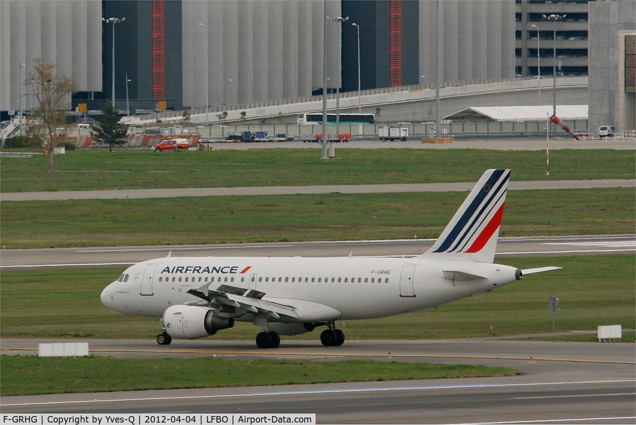 F-GRHG, 1999 Airbus A319-111 C/N 1036, Airbus A319-111, Taxiing, Toulouse-Blagnac Airport (LFBO-TLS)