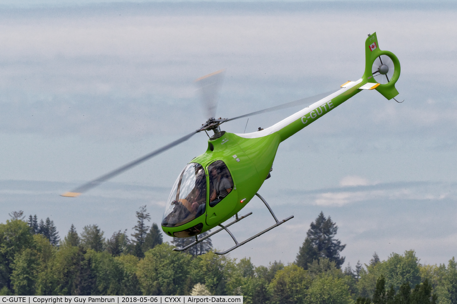 C-GUTE, 2017 Guimbal Cabri G2 C/N 1211, At the practice area well north of the Abbotsford airport.