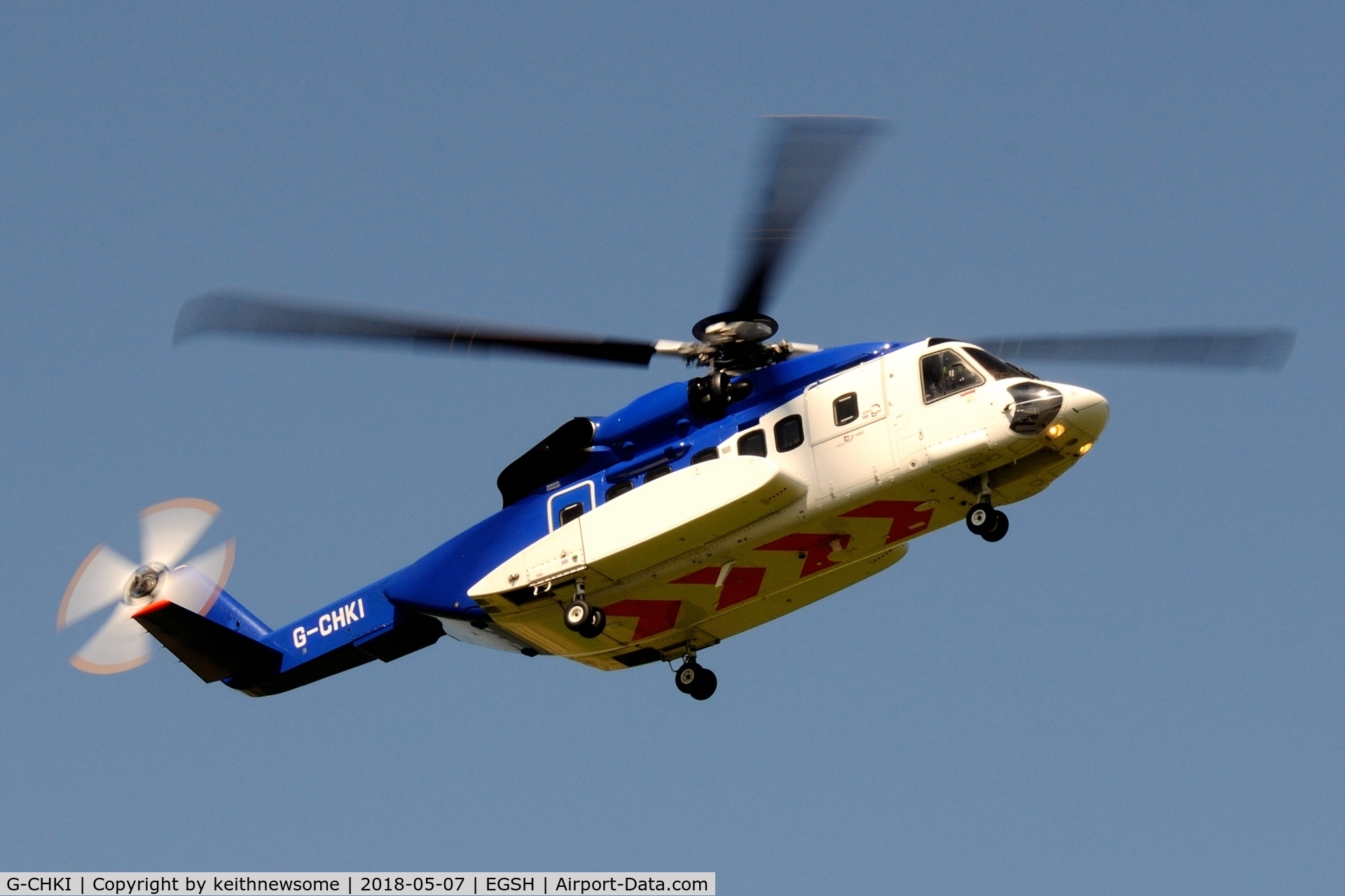 G-CHKI, 2012 Sikorsky S-92A C/N 920175, Arriving for fuel stop.