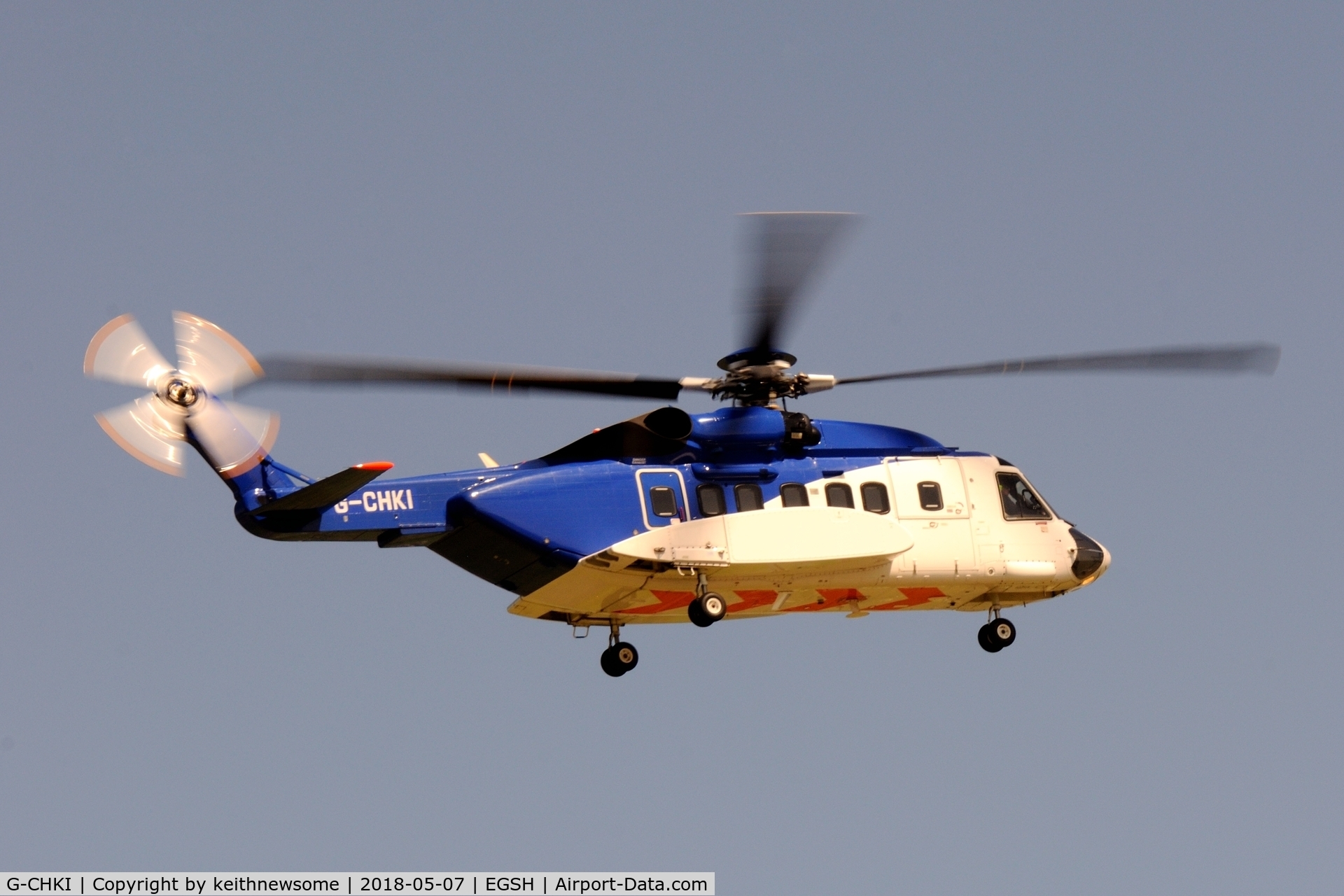 G-CHKI, 2012 Sikorsky S-92A C/N 920175, Arriving for fuel stop.