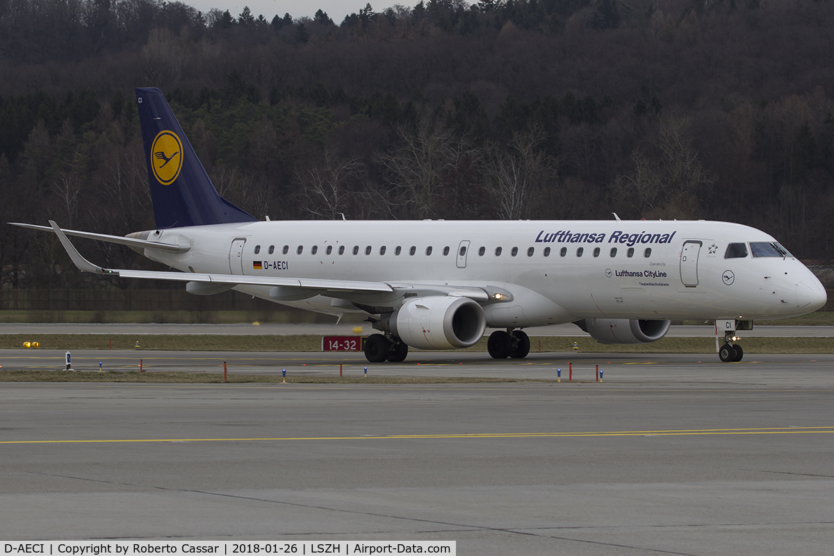 D-AECI, 2010 Embraer 190LR (ERJ-190-100LR) C/N 19000381, Zurich - Kloten Airport