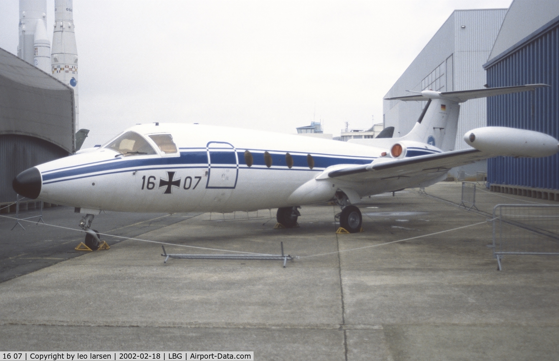 16 07, Hamburger Flugzeugbau HFB-320 Hansa Jet C/N 1024, Musee de l air`Paris.18.2.2002