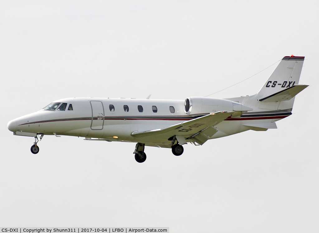 CS-DXI, 2006 Cessna 560 Citation XLS C/N 560-5621, Landing rwy 14L