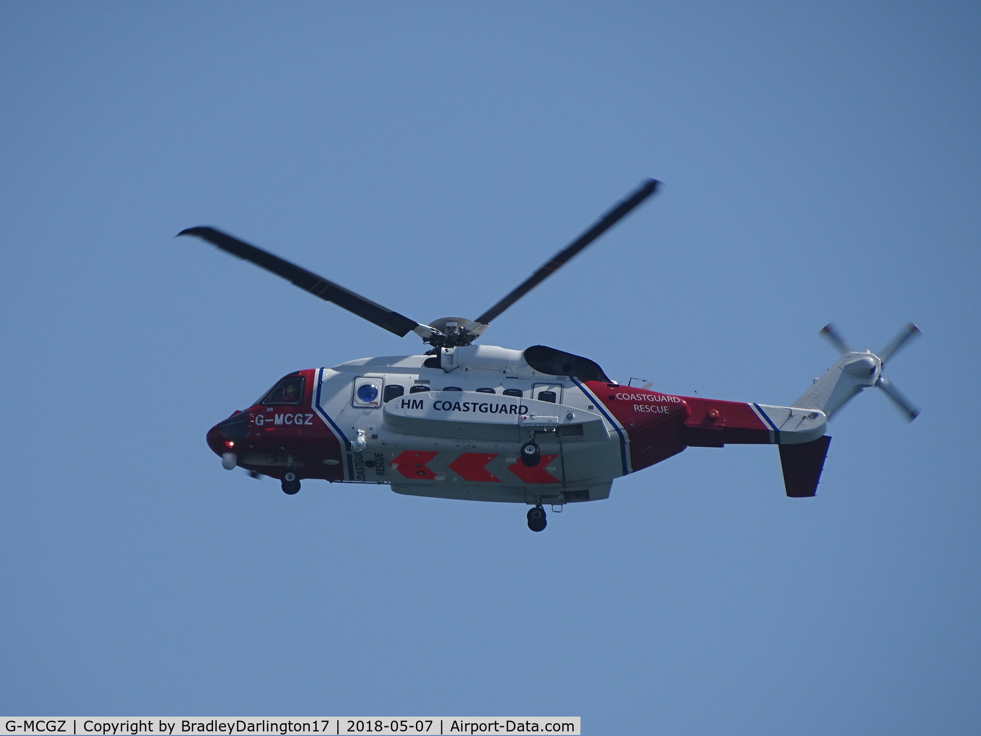G-MCGZ, 2014 Sikorsky S-92A C/N 920262, Plymouth hoe for a rescue