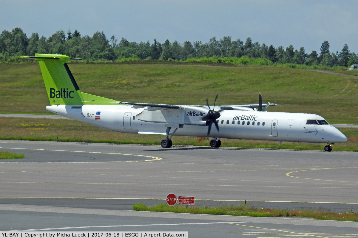 YL-BAY, 2010 De Havilland Canada DHC-8-402Q Dash 8 C/N 4331, At Landvetter