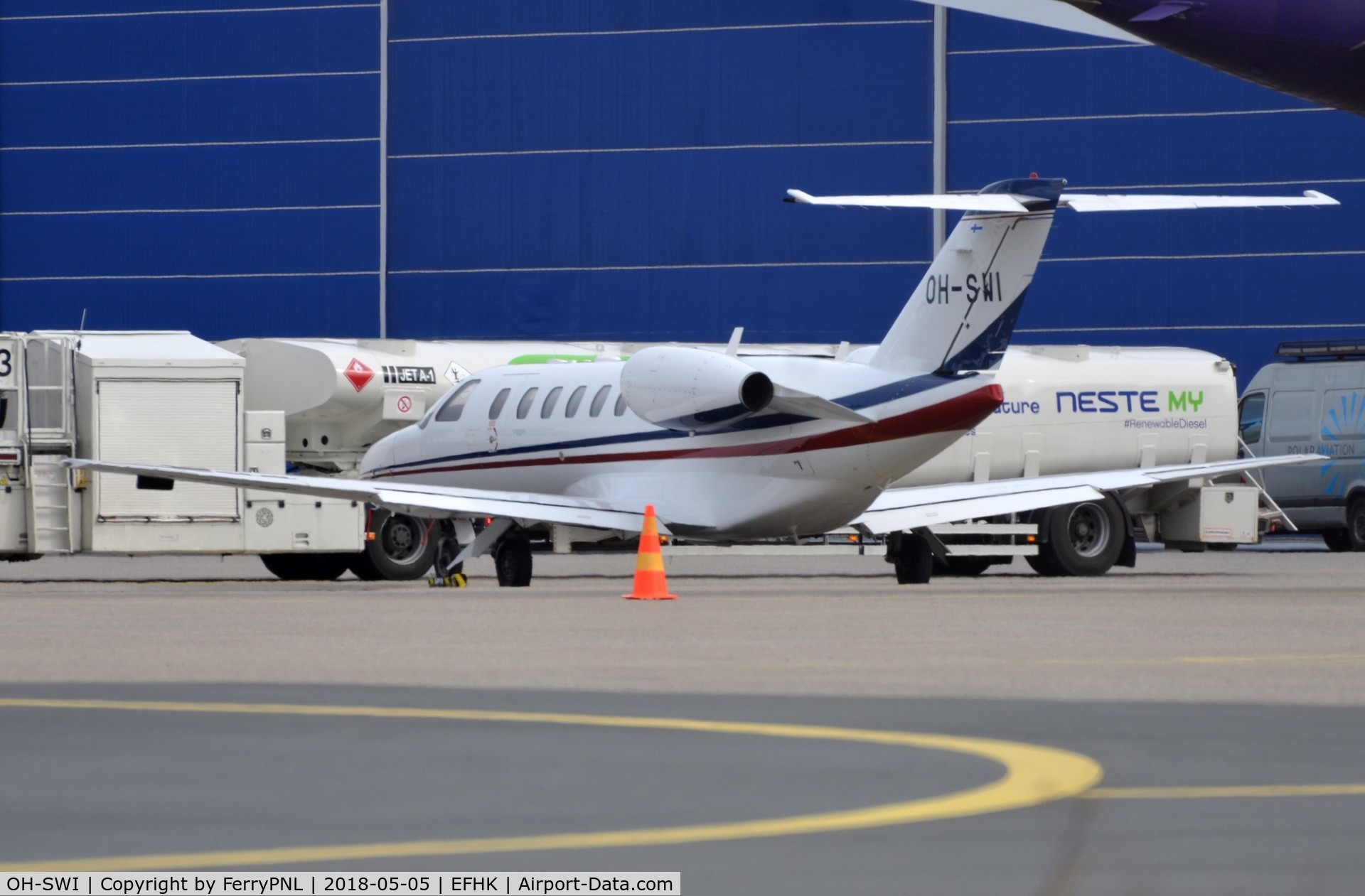 OH-SWI, 2008 Cessna 525A CitationJet CJ2+ C/N 525A-0408, Scanwings Ce525A refueled for next flight later today.