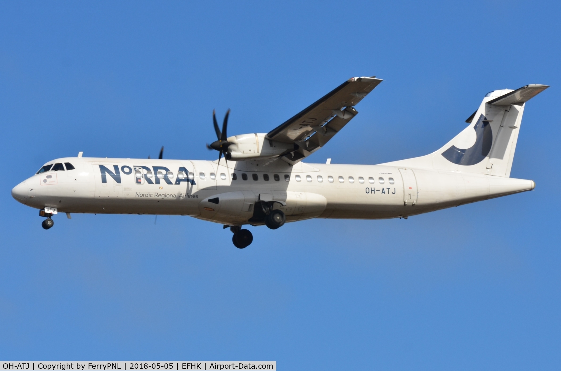 OH-ATJ, 2008 ATR 72-212A C/N 792, Norra ATR72 landing