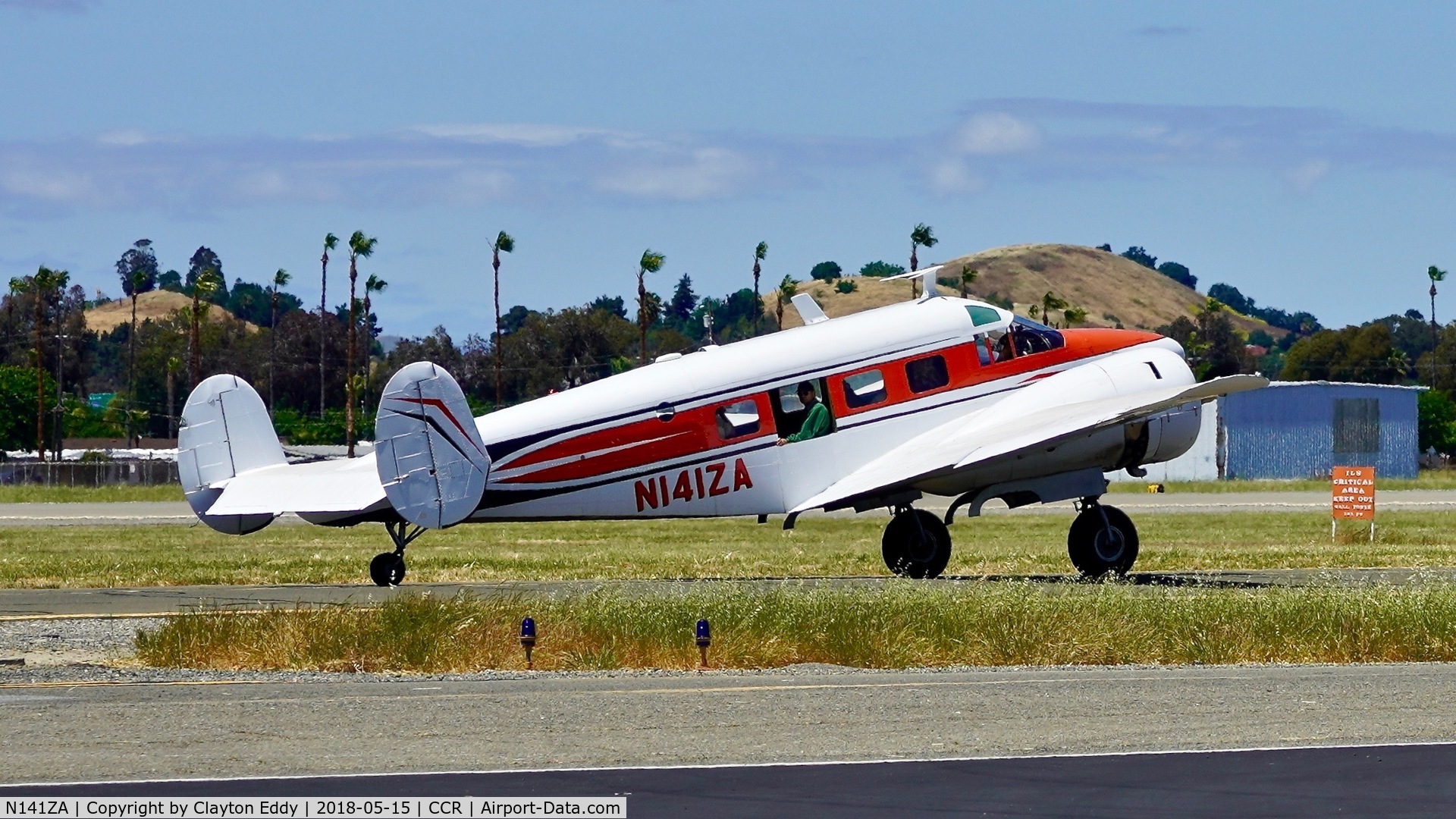 N141ZA, 1956 Beech E18S C/N BA-178, Buchanan Field Concord California 2018.