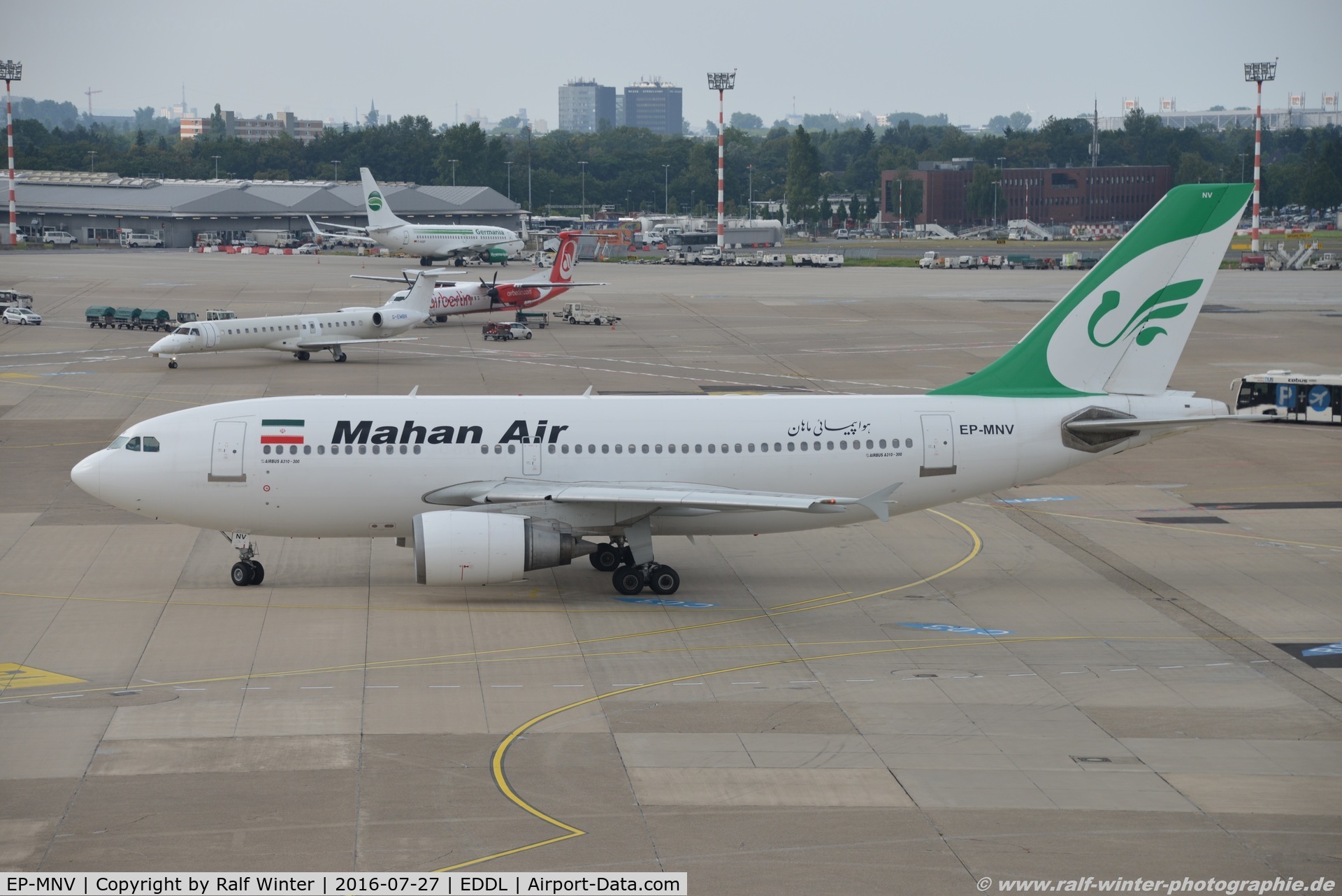 EP-MNV, 1991 Airbus A310-304 C/N 567, Airbus A310-304 - W5 IRM Mahan Air - 567 - EP-MNV - 27.07.2016 - DUS