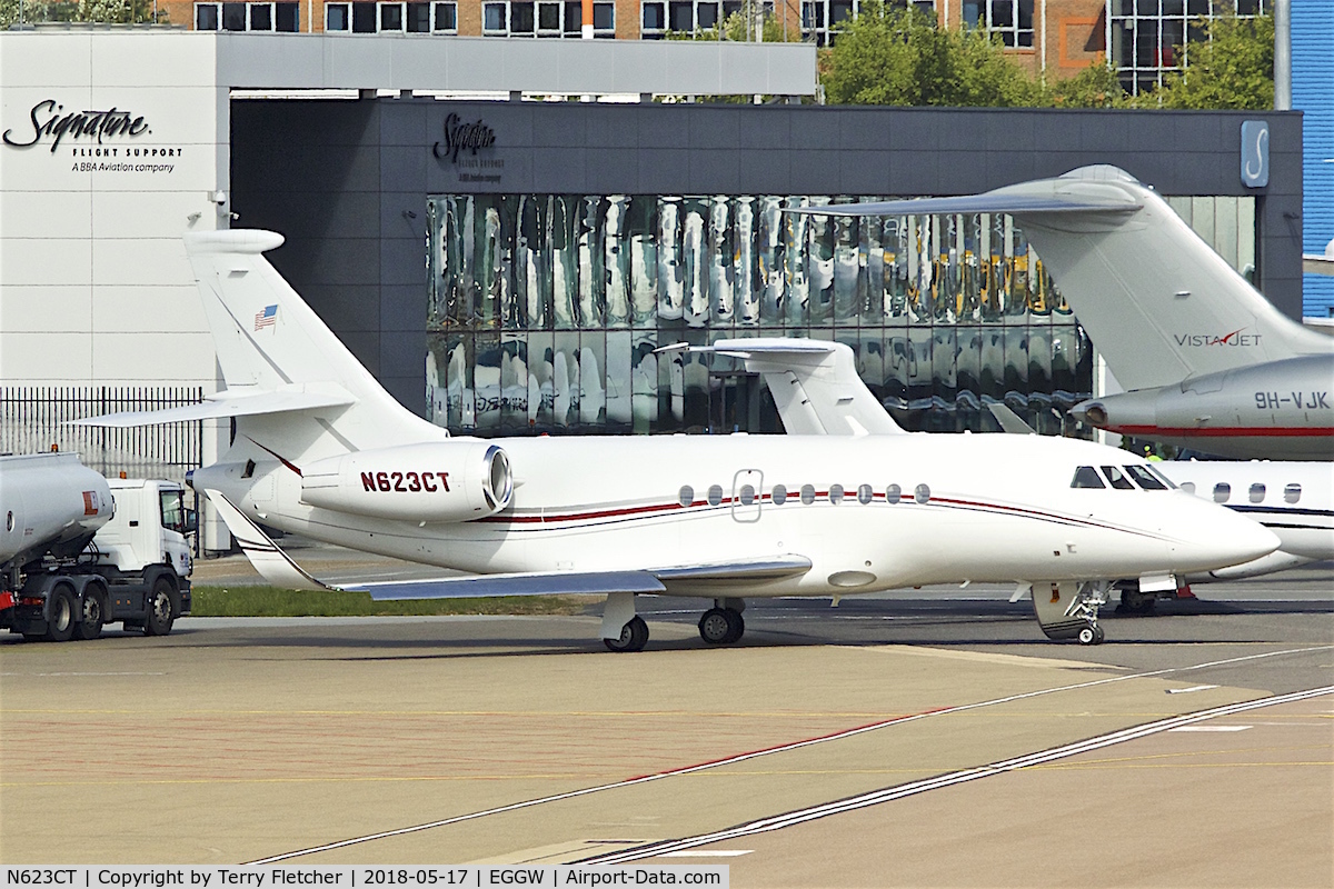 N623CT, 2007 Dassault Falcon 2000EX C/N 142, at Luton