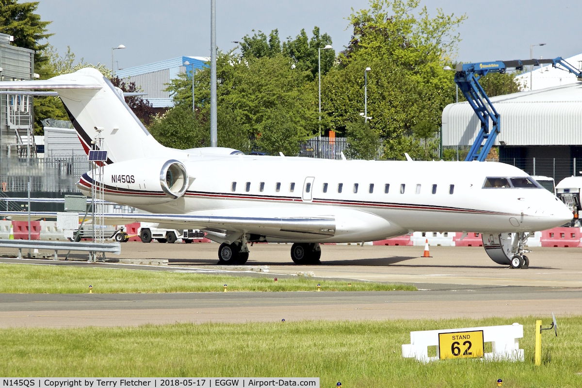 N145QS, 2014 Bombardier BD-700-1A10-Global 6000 C/N 9598, at Luton