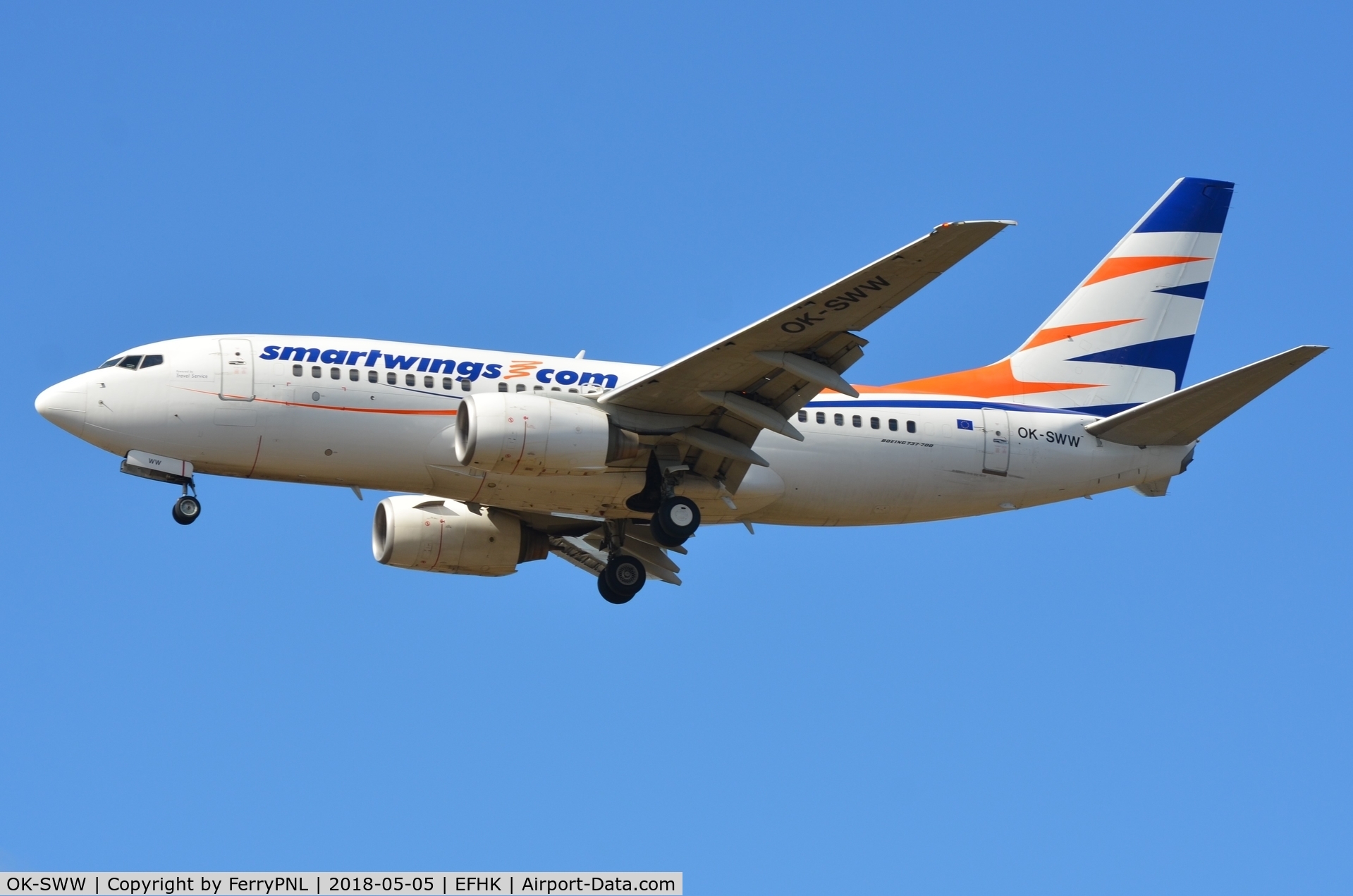 OK-SWW, 2003 Boeing 737-7Q8 C/N 28254, Arrival of Smartwings B737 from PRG
