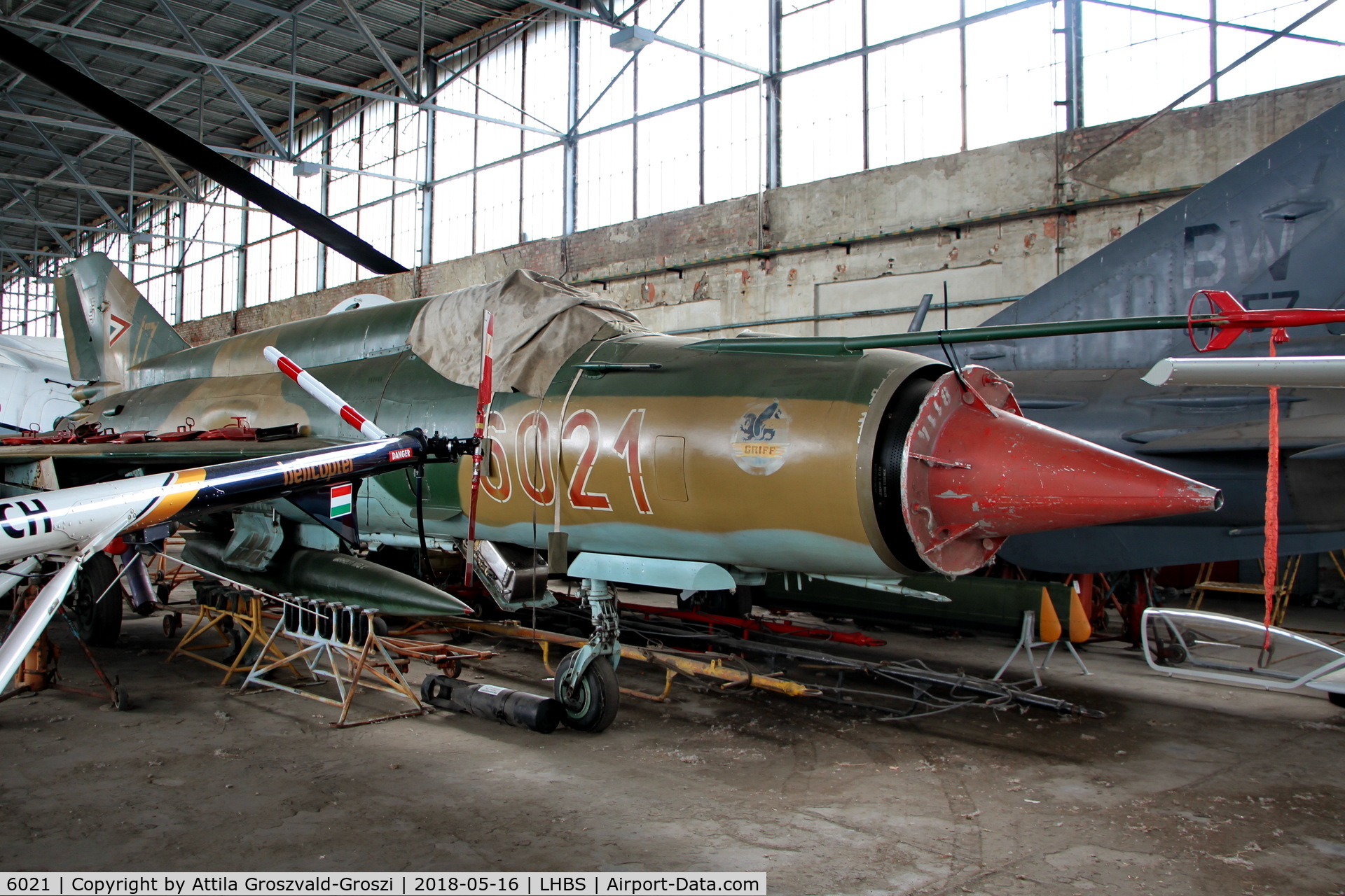 6021, Mikoyan-Gurevich MiG-21bis C/N 75036021, LHBS Budaörs Airport, Hungary